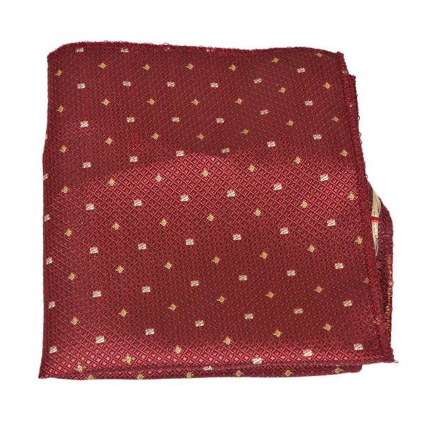 CURRANT RED PATTERN POCKET SQUARE OHMYBOW