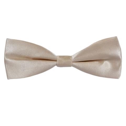 GOLDEN PLAIN SOLID SATIN SLIM BOW TIE OHMYBOW