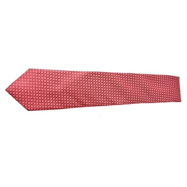 RED SQUARE SHAPED PATTERN TIE OHMYBOW
