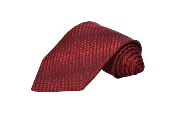 RED WAVES DOTTED COTTON TIE OHMYBOW