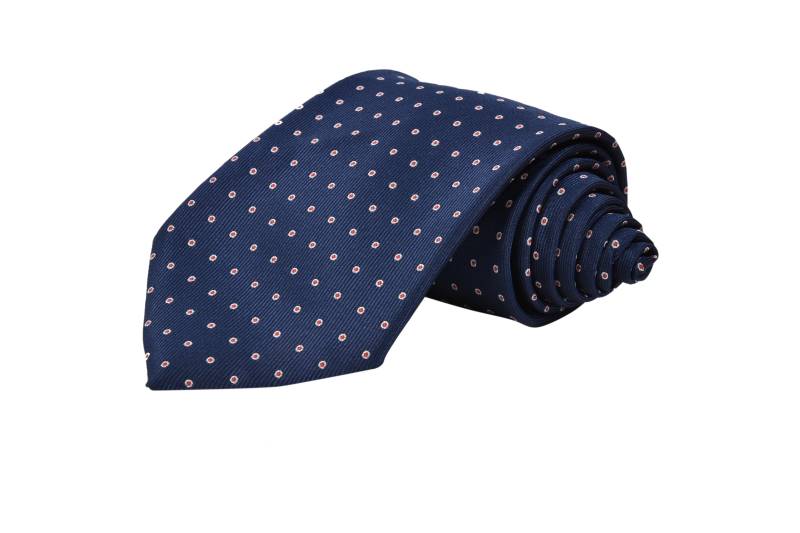 NAVY BLUE DOTTED TIE OHMYBOW