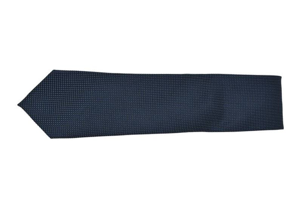 NAVY BLUE SOLID COTTON TIE OHMYBOW