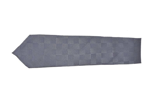 GREY BLOCK PATTERNED TIE OHMYBOW
