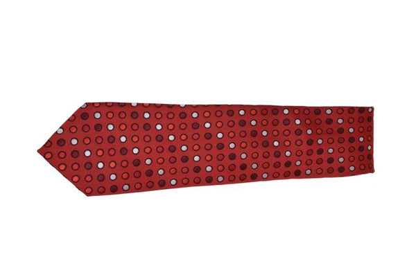 RED WHITE CONTEMPORARY DOTS TIE OHMYBOW