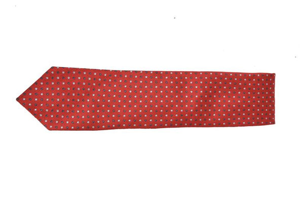 WHITE POLKA DOTS RED TIE OHMYBOW