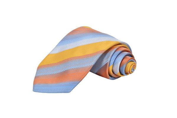 MULTICOLORED STRIPE COTTON TIE OHMYBOW