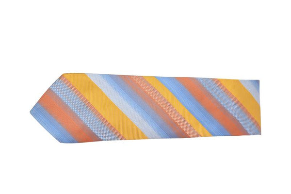 MULTICOLORED STRIPE COTTON TIE OHMYBOW