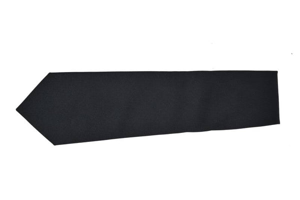 BLACK PLAIN SOLID FORMAL TIE OHMYBOW