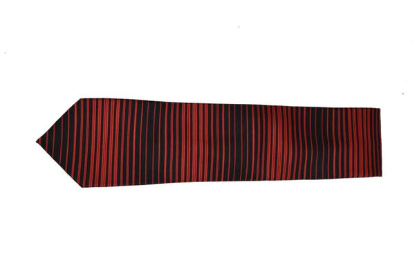 RED AND BLACK STRIPE COTTON TIE OHMYBOW