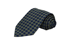 CROSS PATTERN BLUE TRADITIONAL TIE OHMYBOW