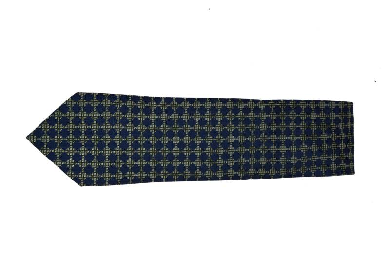 CROSS PATTERN BLUE TRADITIONAL TIE OHMYBOW