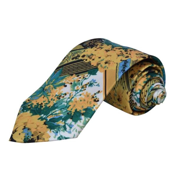 MULTICOLOURED FOREST PRINT WEDDING TIE OHMYBOW